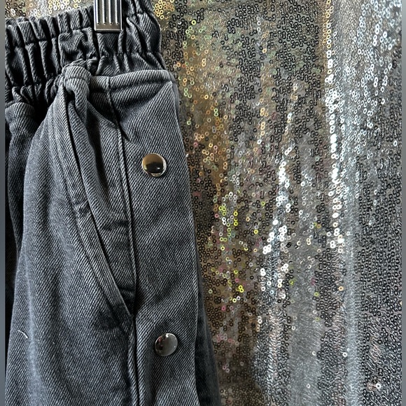 Boohoo Man Tall Straight Leg Popper Elastic Waist Jean - Picture 4 of 16